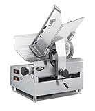 KWS MS-12A 1050W Countertop Model Commercial Automatic Electric Meat Slicer with Stainless Steel Blade, Frozen Meat, Food Slicer/Low Noises [ ETL, NSF Certified]